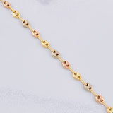 Anklet GC 3.5g / 10 in / 4.2mm Three Golds 18K