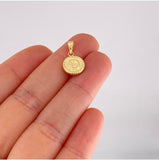 Pendant Circle Letter D 0.55g / 3/4 in Yellow Gold 18K