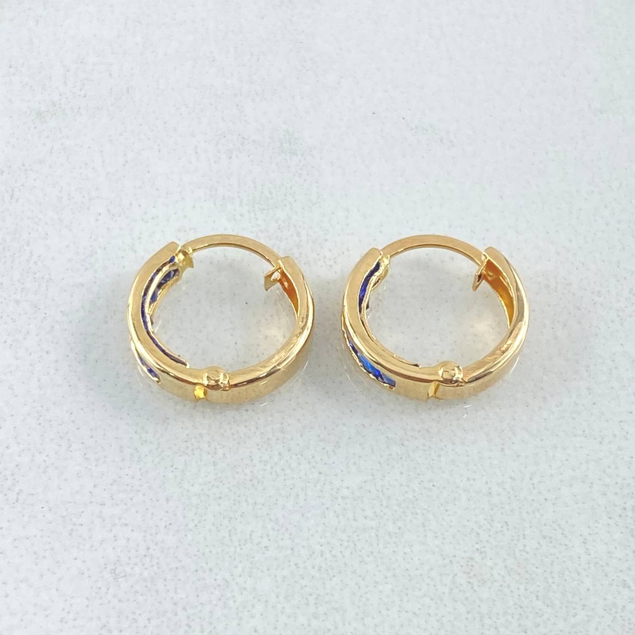 Hoop Earrings Track 0.85gr / 1cm / 18K Gold ©
