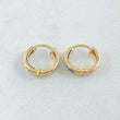 Hoop Earrings Track 0.85gr / 1cm / 18K Gold ©