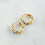 Hoop Earrings Track 0.85gr / 1cm / 18K Gold ©