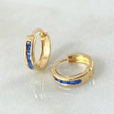 Hoop Earrings Track 0.85gr / 1cm / 18K Gold ©