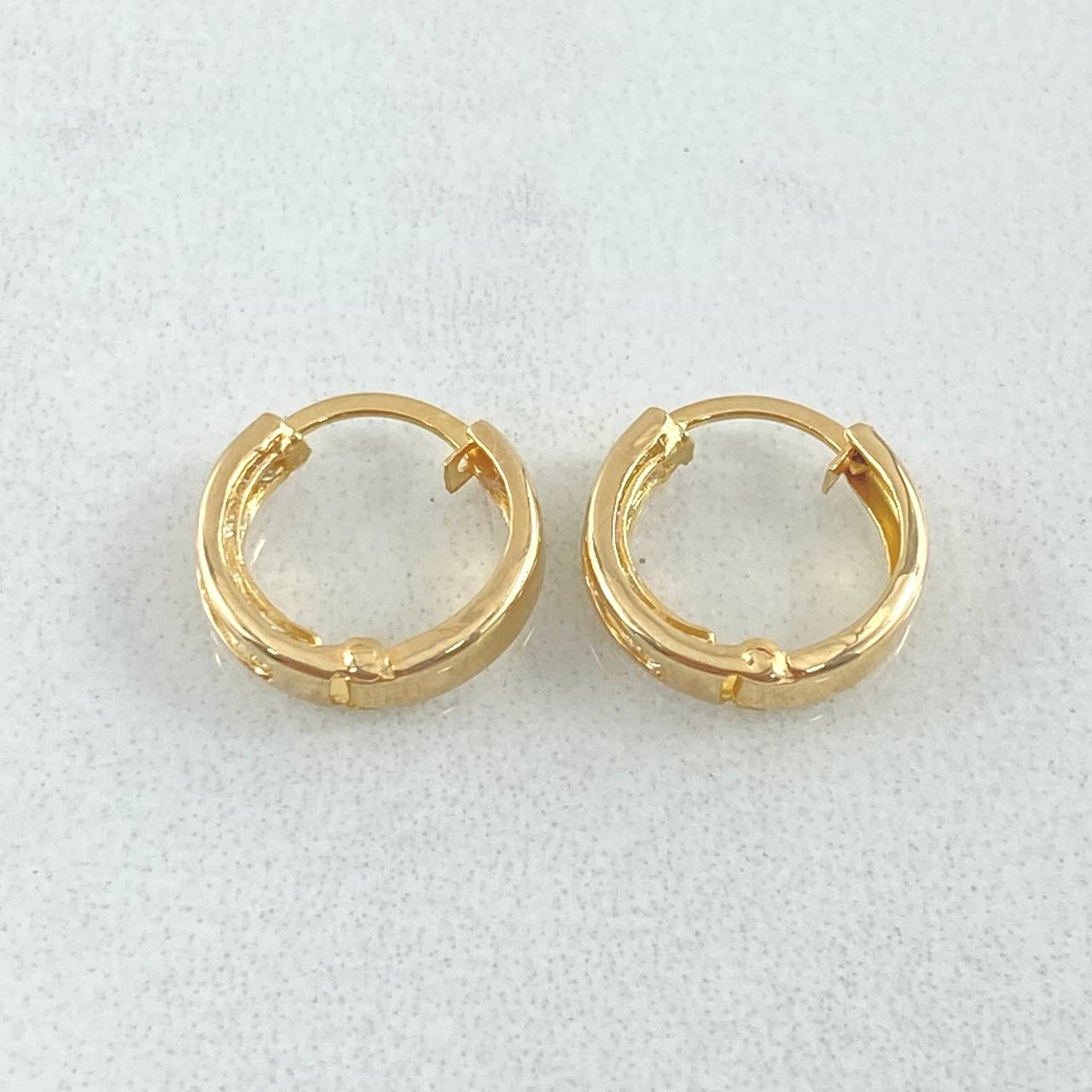 Hoop Earrings Track 0.9gr / 1cm / 18K Gold *