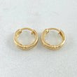 Hoop Earrings Track 0.9gr / 1cm / 18K Gold *