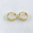 Hoop Earrings Track 0.8gr / 1cm / 18K Gold *