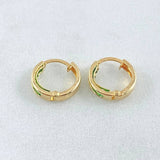 Hoop Earrings Track 0.8gr / 1cm / 18K Gold *
