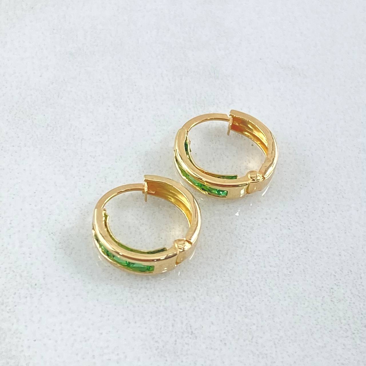 Hoop Earrings Track 0.8gr / 1cm / 18K Gold *
