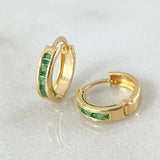 Hoop Earrings Track 0.8gr / 1cm / 18K Gold *
