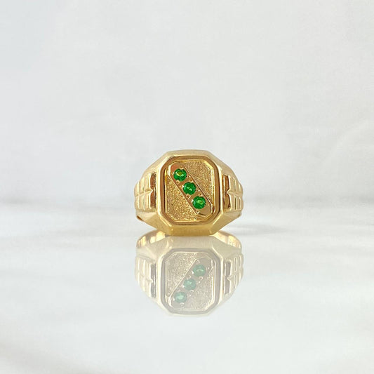 Anillo Sello Trinity 4.35gr / T11 1/2 / Oro Amarillo 18K ©