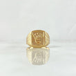 Anillo  Sello Corona Rectángulo RX 3.45gr / T9 1/4 / Oro Amarillo 18K *