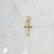 Pendant Flat Tips Cross 0.6gr / 2.7cm / Yellow Gold 18K Edged Charger
