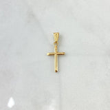 Pendant Flat Tips Cross 0.6gr / 2.7cm / Yellow Gold 18K Edged Charger