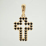 Dije Cruz Silueta 2.3gr / 1 1/4 in / Oro Amarillo 18K &