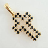 Dije Cruz Silueta 2.3gr / 1 1/4 in / Oro Amarillo 18K &