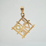 Dije Cuadro Love 1.8gr / 1 in / Oro Amarillo 18K &