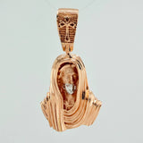 Pendant Christ Face 3.35gr / 2.8cm / Two Whites Rose Gold &