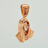 Pendant Christ Face 3.35gr / 2.8cm / Two Whites Rose Gold &