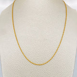 Cadena Lazo 1.25gr / 23 1/2 in / 1.2mm Oro Amarillo +3 18K $