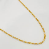Cadena Figaro 2.45gr / 23 1/2 in / 1.6mm Oro Amarillo +1 18K $