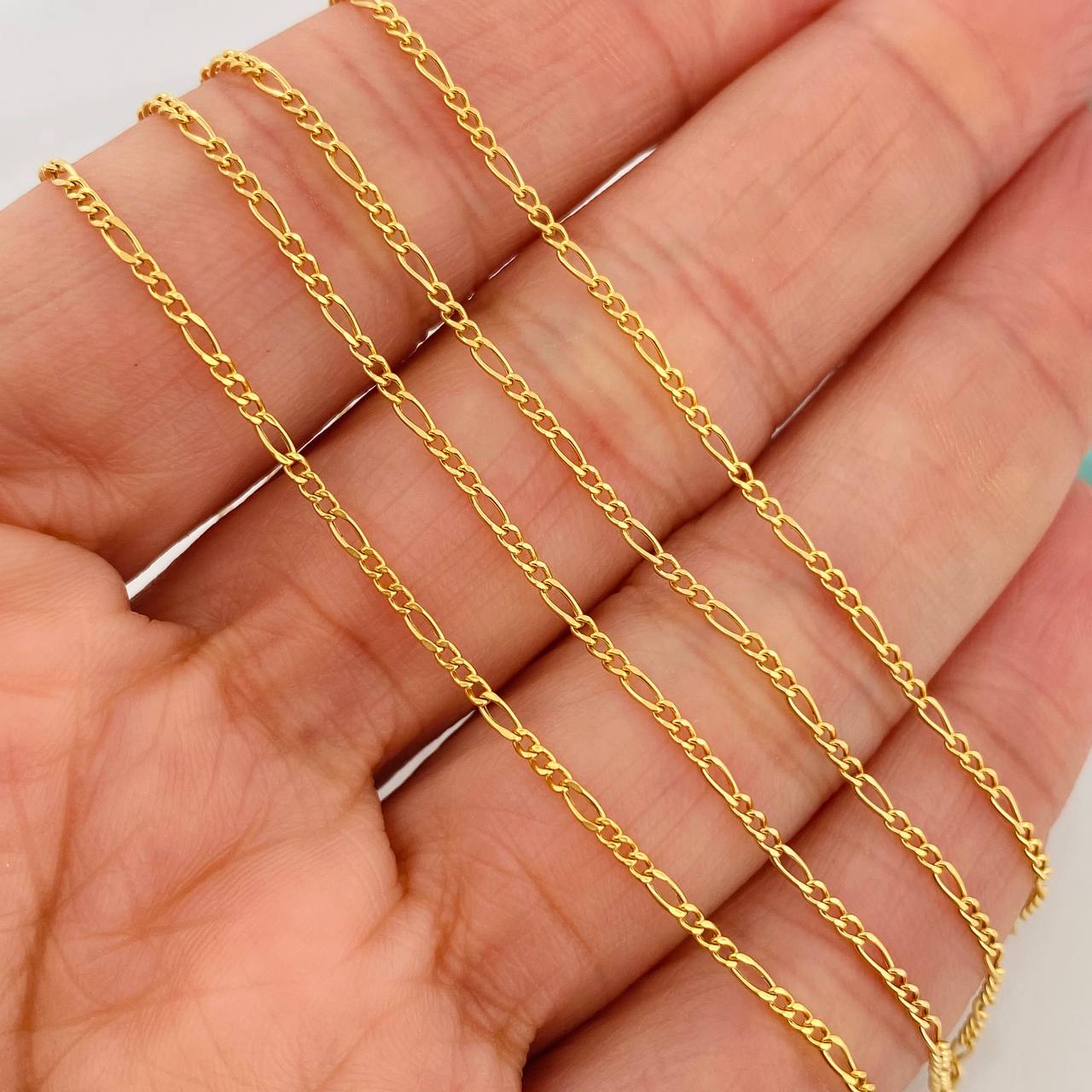Figaro Chain 1.85gr / 23 1/2 in / 1.15mm Yellow Gold +1 18K $