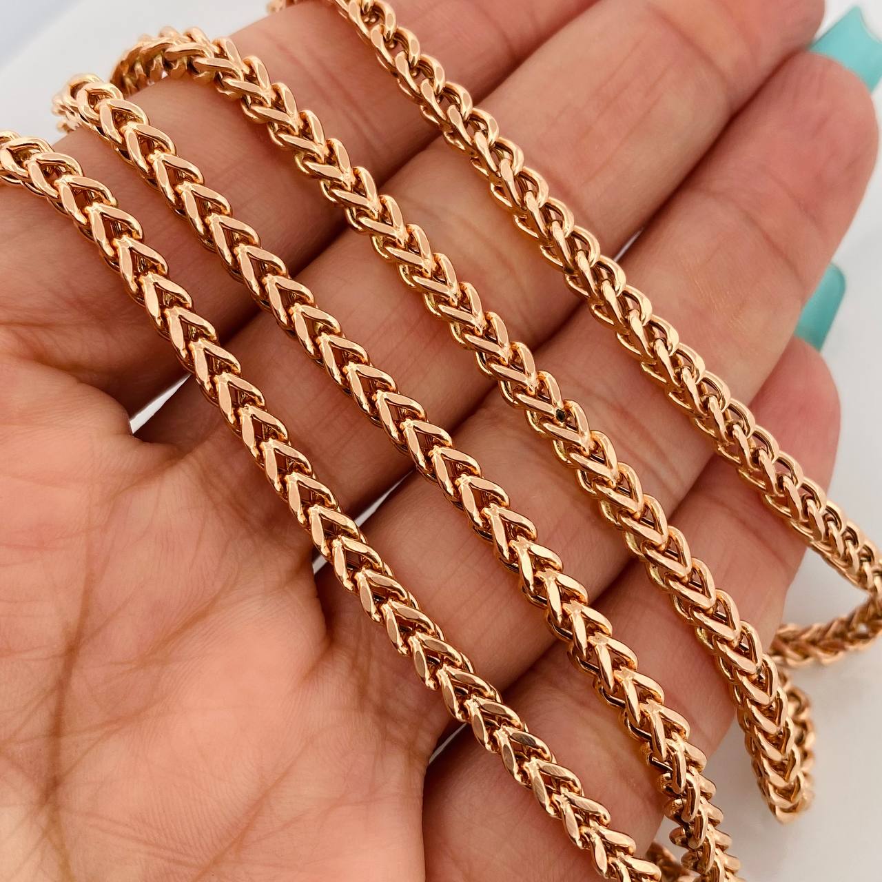 Cadena Franco Especial 17.35gr / 24 3/4 in / 3.3mm Oro Rosa +3 18K $
