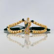 Pulsera Tejida Verde San Judas Tadeo 4.45gr / Tres Oros 18K %