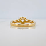 Anillo Halo Cuadrado 2.6gr / T7 1/4 / Oro Amarillo 18K %