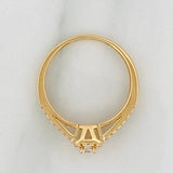 Anillo Halo Cuadrado 2.45gr / T6 / Oro Amarillo 18K %