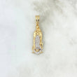 Pendant Virgin Guadalupe 5.55gr / 4.2cm / White Zircons Two-tone Yellow and White Gold