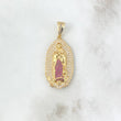 Dije Virgen Guadalupe 9.7gr / 4.5cm / Circones Blancos Fucsias Oro Amarillo