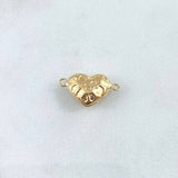 Charm Carved Heart 0.75gr / 1.8cm / Embossed Die-cut 18K Yellow Gold *