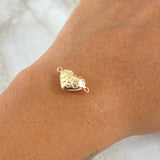 Charm Carved Heart 0.75gr / 1.8cm / Embossed Die-cut 18K Yellow Gold *
