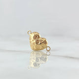 Charm Carved Heart 0.75gr / 1.8cm / Embossed Die-cut 18K Yellow Gold *