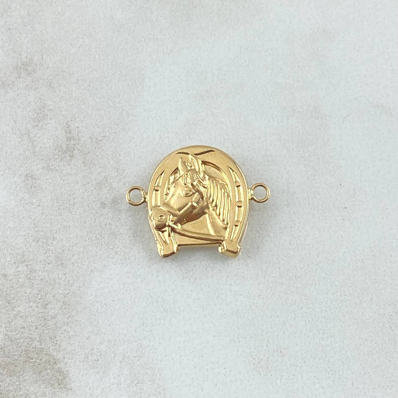 Herraje Herradura Caballo 1.1gr / 2cm / Troqueleado Oro Amarillo 18K ©