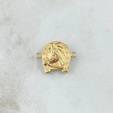 Herraje Herradura Caballo 1.1gr / 2cm / Troqueleado Oro Amarillo 18K ©