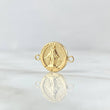 Charm Virgen Milagrosa 0.8gr / 1.2cm-1.8cm / Textured Circle 18K Yellow Gold *