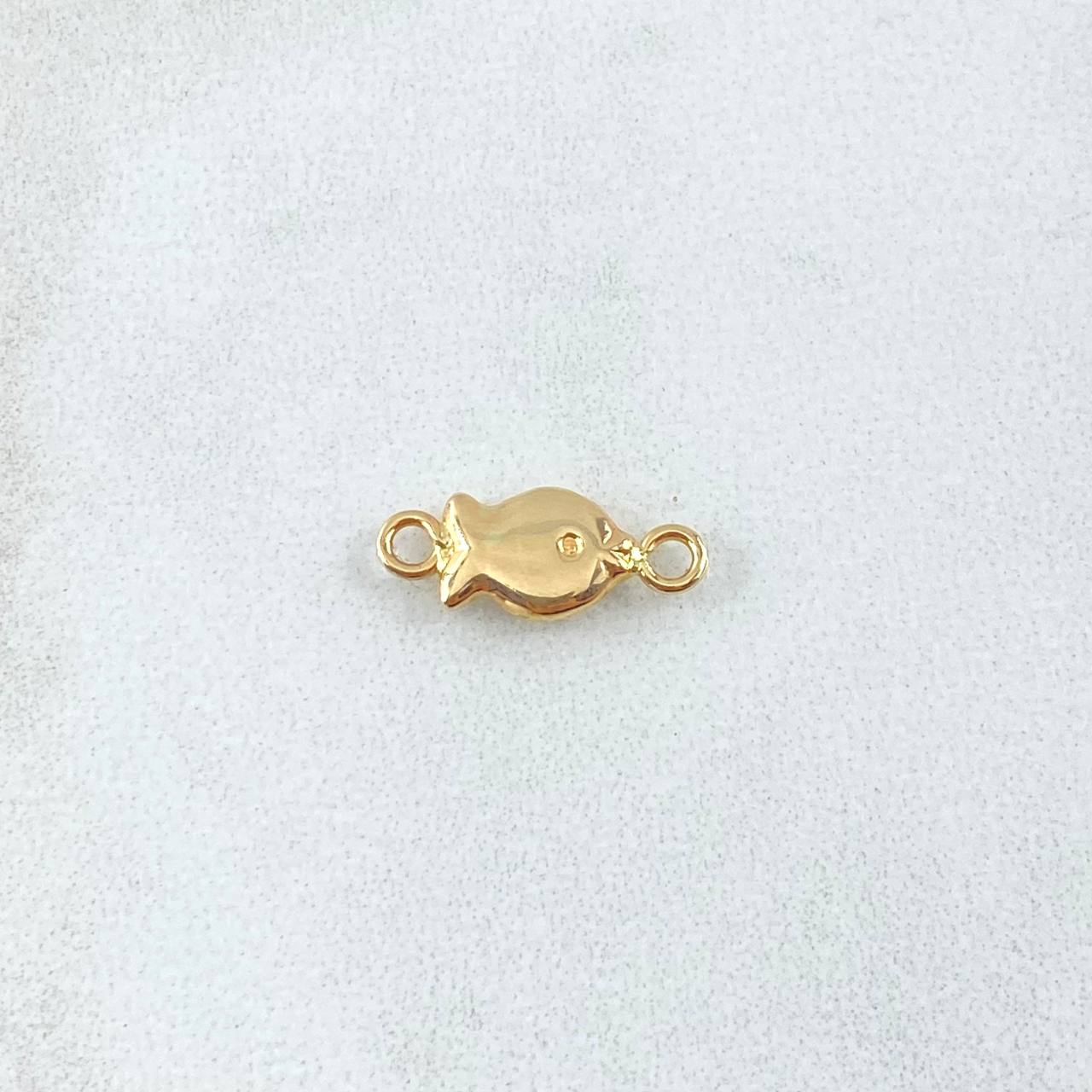 Charm Flat Fish 0.3gr / 0.6in / Plain 18K Gold ©