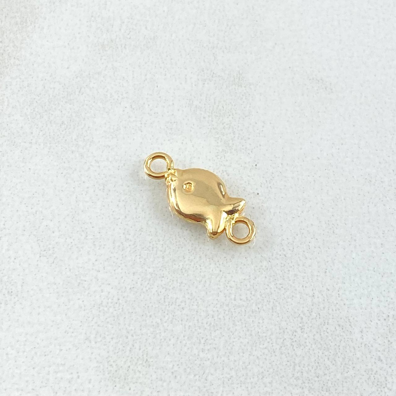 Herraje Pez 0.3gr / 1.4cm / Plano Oro Amarillo 18K