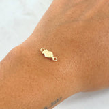 Herraje Pez 0.3gr / 1.4cm / Plano Oro Amarillo 18K