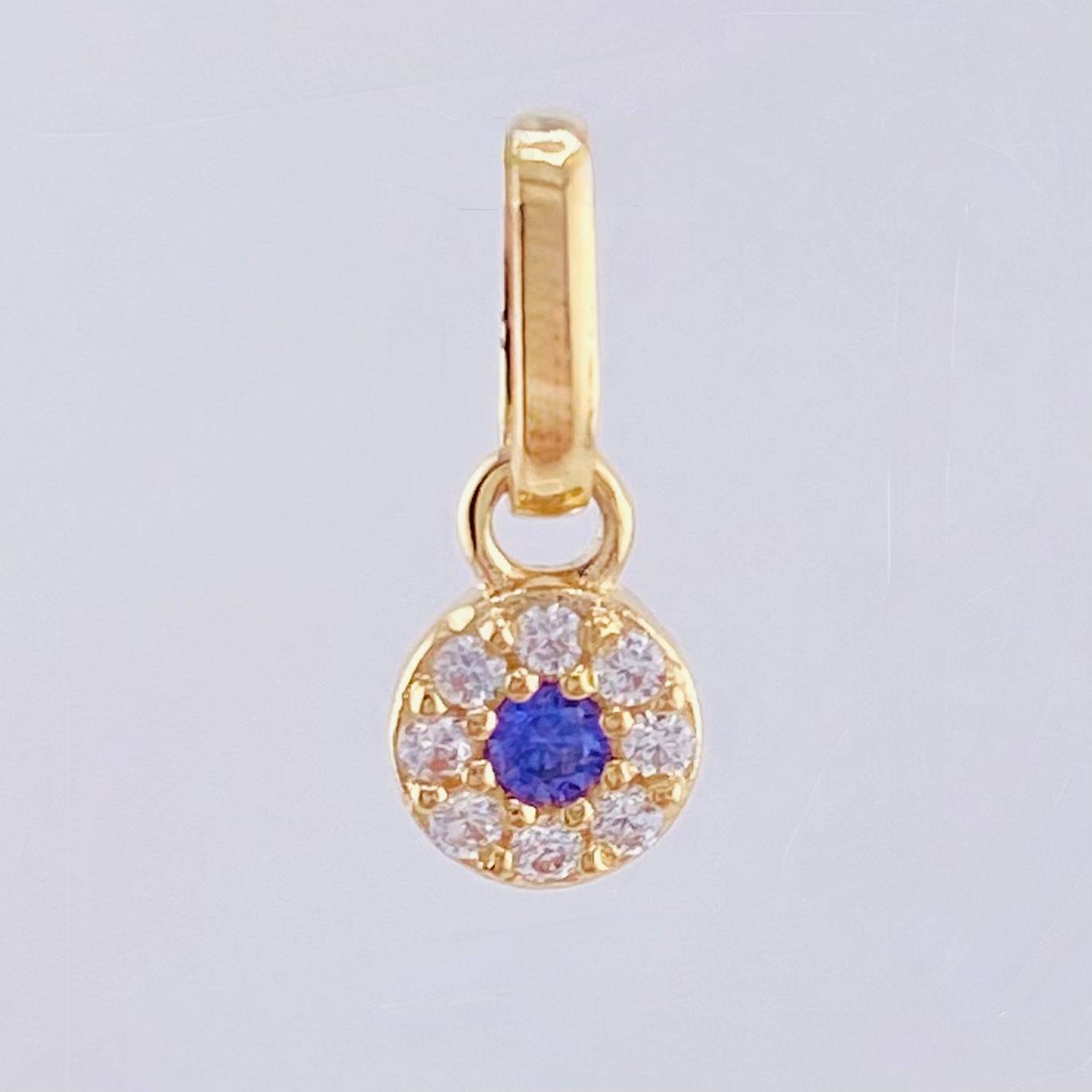 Set Circular Topos + Dije 1.5gr / 1/2 in / 5mm Oro Amarillo 18K ©