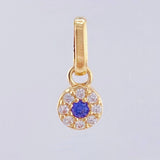 Set Circular Topos + Dije 1.5gr / 1/2 in / 5mm Oro Amarillo 18K ©