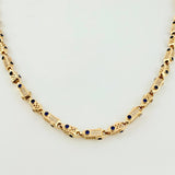 Rustic Chain with Three-Dimensional Cylinders 54.1gr / 25 1/2 in / 4mm Yellow Gold Nac.Esp. 18K ©