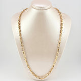 Rustic Chain with Three-Dimensional Cylinders 54.1gr / 25 1/2 in / 4mm Yellow Gold Nac.Esp. 18K ©