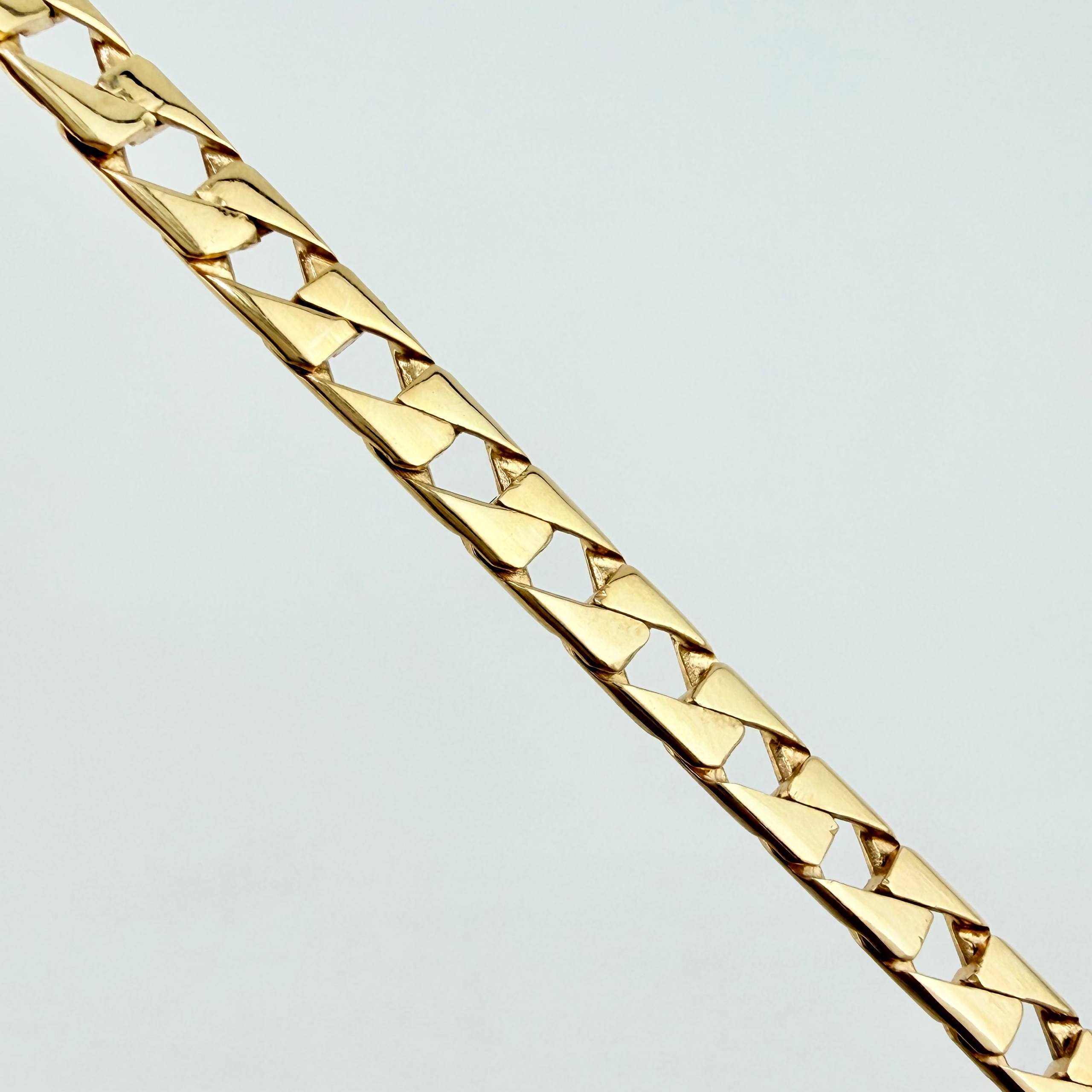 Cadena Panzer 30.85gr / 29 1/2 in / 5mm Oro Amarillo +1 18K ©