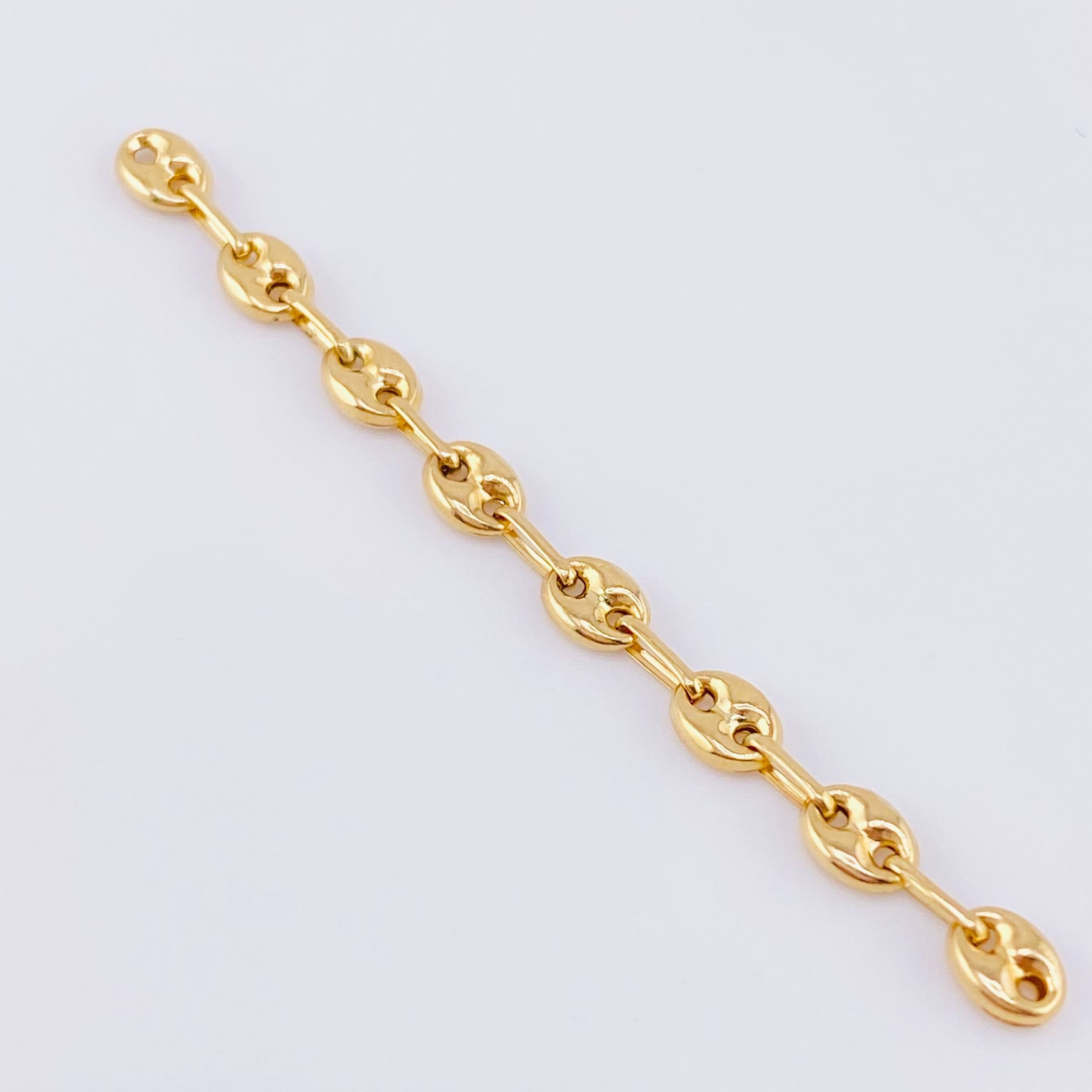 Herraje Retazo GC 8 Eslabones 0.65gr / 2 1/4 in / 4.2mm Oro Amarillo 18K *