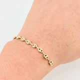 Herraje Retazo GC 8 Eslabones 0.85gr / 2 1/4 in / 4.2mm Oro Amarillo 18K *