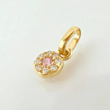 Set Circular Topos + Dije 1.45gr / 1/2 in / 5mm Oro Amarillo 18K ©