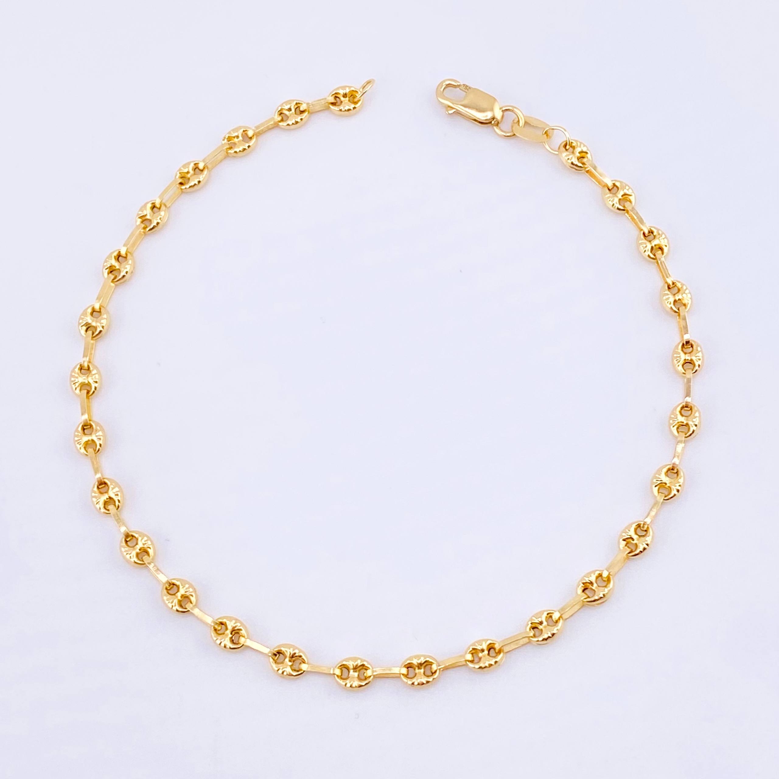 Pulso Gc Diamantado 2.65gr / 7 1/2 in / 3.4mm Oro Amarillo 18K ©