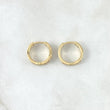 Hoop Earrings Translucent Hoops 3.3gr / 1.3cm / White Zircons 18K Yellow Gold ©