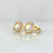 Topos Halo Translucido 2.45gr / 7.5mm Circones Blancos Oro Amarillo 18K ©